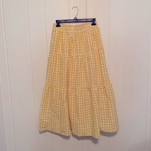 Old Navy, yellow gingham skirt, medium